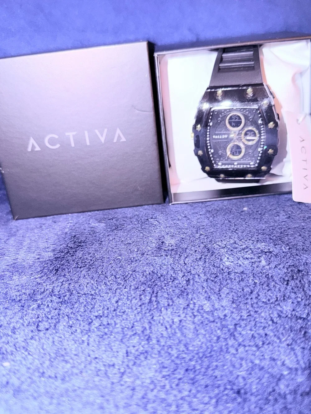 ACTIVA Invicta Black and Gold Chronograph Watch